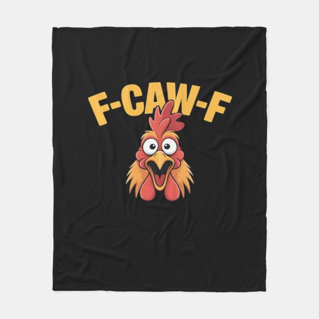 Cobertor De Velo F-Caw-F Chicken Funny Chicken Trendy Casual (Frente)
