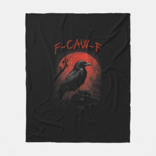 Cobertor De Velo F-Caw-F Corvo Engraçado Lua de Sangue Gótico Humor