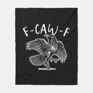 Cobertor De Velo F-Caw-F Corvo Humor Gótico Engraçado