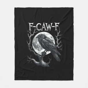 Cobertor De Velo F-Caw-F Corvo Lua Gótico Halloween Corvo Pássaro A