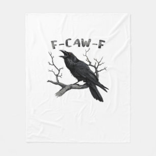 Cobertor De Velo F-Caw-F Corvo Pun Engraçado Gótico Humor Estético