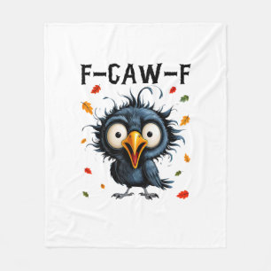 Cobertor De Velo F-Caw-F Corvo Trocadilho Pássaro Engraçado Grunge 