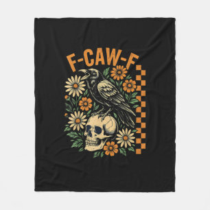 Cobertor De Velo F-Caw-F Corvo Trocadilho Pássaro Engraçado Grunge