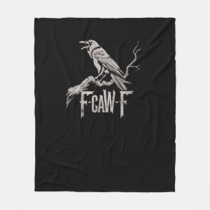 Cobertor De Velo F-Caw-F Corvo Trocadilho Pássaro Engraçado Grunge 