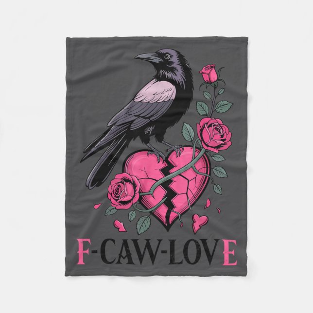Cobertor De Velo F Caw F Crow Anti Valentine's Day Dark Gothic Brok (Frente)