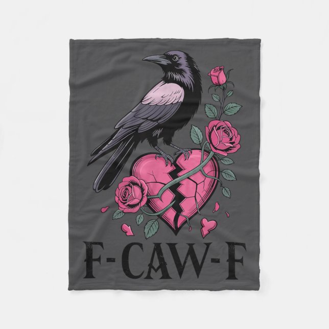 Cobertor De Velo F Caw F Crow Anti Valentine's Day Dark Gothic Brok (Frente)