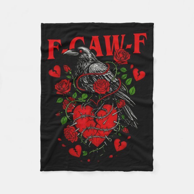 Cobertor De Velo F Caw F Crow Anti Valentine's Day Dark Gothic Brok (Frente)