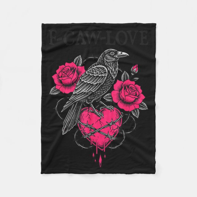 Cobertor De Velo F Caw F Crow Anti Valentine's Day Dark Gothic Brok (Frente)