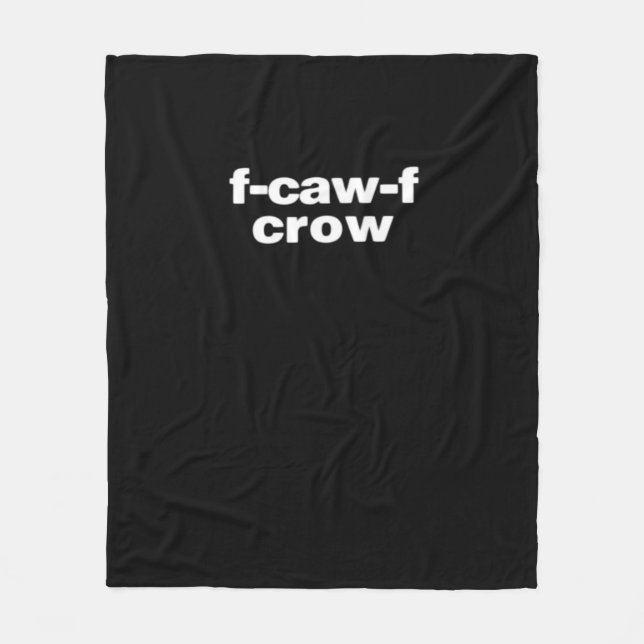 Cobertor De Velo F-Caw-F Crow Funny Crow Retro Classic (Frente)