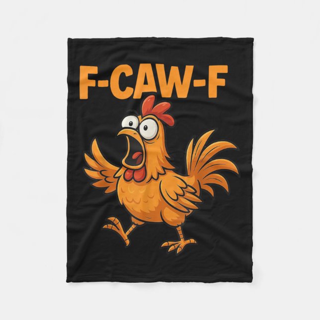 Cobertor De Velo F-caw-f Crow Funny Fcawf Black Bird Meme G (Frente)