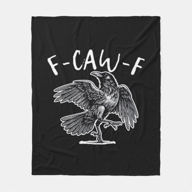 Cobertor De Velo F-Caw-F Crow Gothic Humor Funny (Frente)