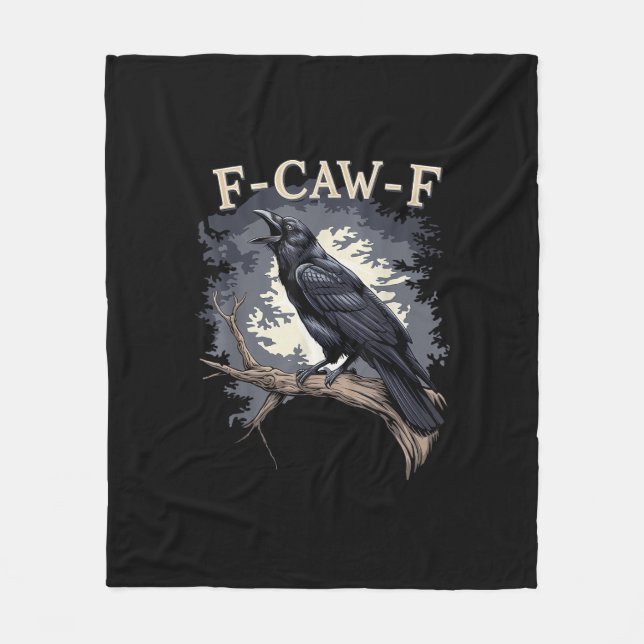 Cobertor De Velo F Caw F Funny Bird Crow Creative Casual Design (Frente)