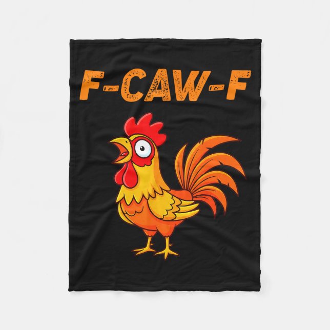 Cobertor De Velo F-caw-f Funny Chicken Humor Quote Rooster Meme  (Frente)