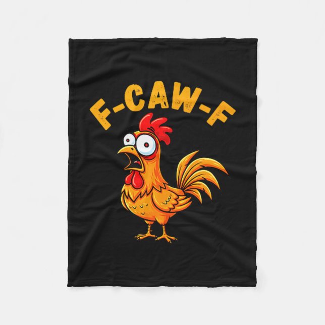 Cobertor De Velo F-caw-f Funny Chicken Humor Quote Rooster Meme  (Frente)