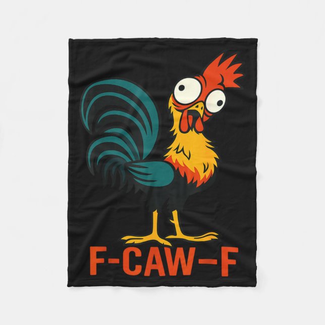 Cobertor De Velo F-caw-f Funny Chicken Humor Quote Rooster Meme  (Frente)