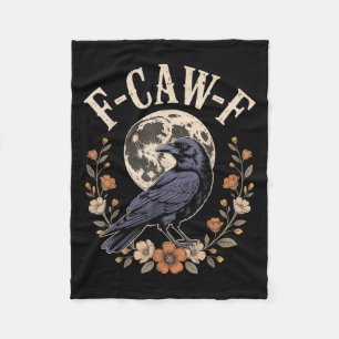 Cobertor De Velo F-caw-f Funny Crows Night Bird Alavanca Halloween 