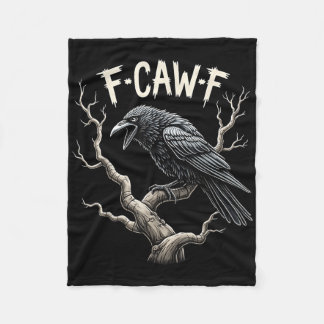 Cobertor De Velo F-caw-f Funny Raven Crow Vintage Pássaro Gótico
