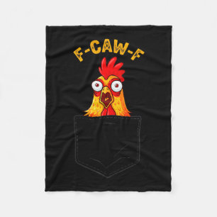 Cobertor De Velo F-caw-f Galinha Engraçada Cket Humor Citação Galo 