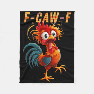 Cobertor De Velo F-caw-f Galo Engraçado Galinha Trocadilho Humor Ru