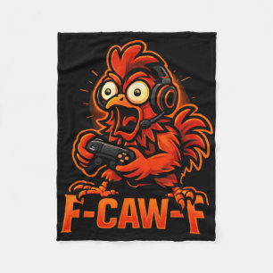 Cobertor De Velo F-caw-f Gamer - Galo Frango Engraçado Jogando _2