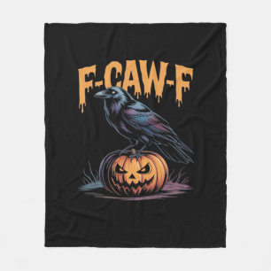 Cobertor De Velo F-Caw-F Halloween Corvo Jack-O-Lantern Época Assus
