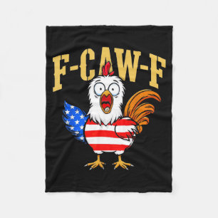 Cobertor De Velo F-caw-f Humor de Frango Engraçado Bandeira dos EUA