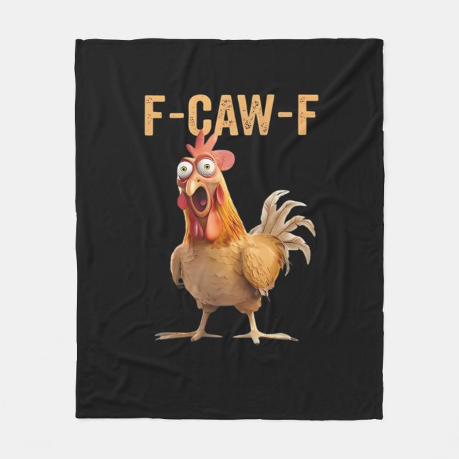 Cobertor De Velo F Caw F Humor de Frango Galo Meme Clássico (Frente)