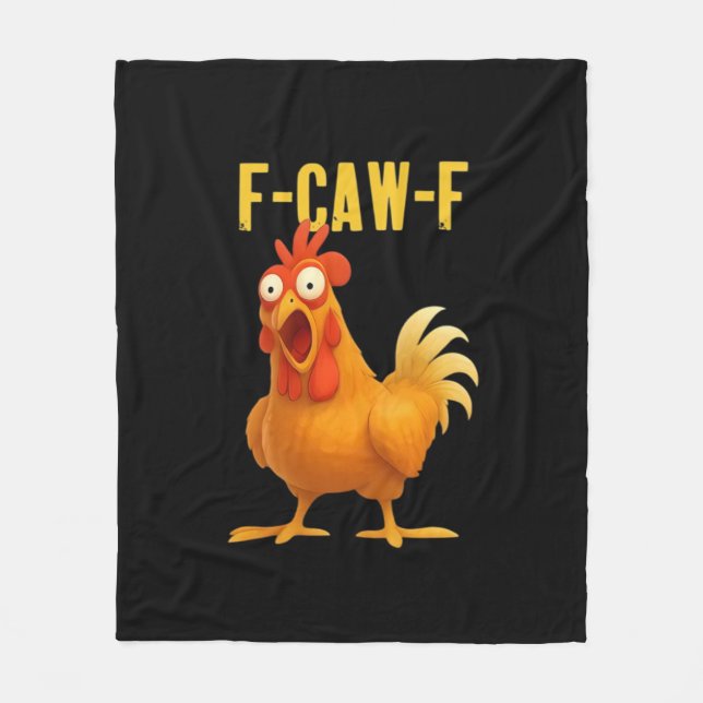 Cobertor De Velo F Caw F Meme de Frango Engraçado Estilo Moderno Te (Frente)