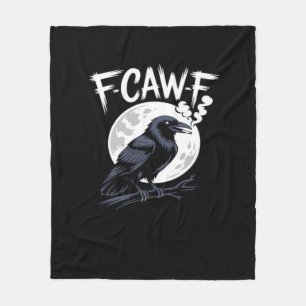 Cobertor De Velo F-Caw-F Pássaro Clássico Arte Vintage