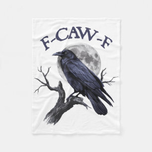 Cobertor De Velo F-caw-f Pássaro Negro Engraçado