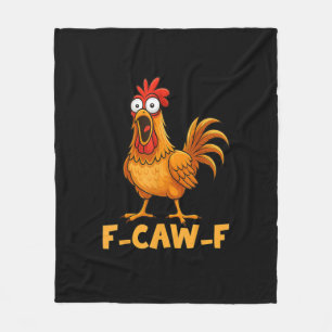 Cobertor De Velo F-Caw-F Piada engraçada de frango Citação de humor