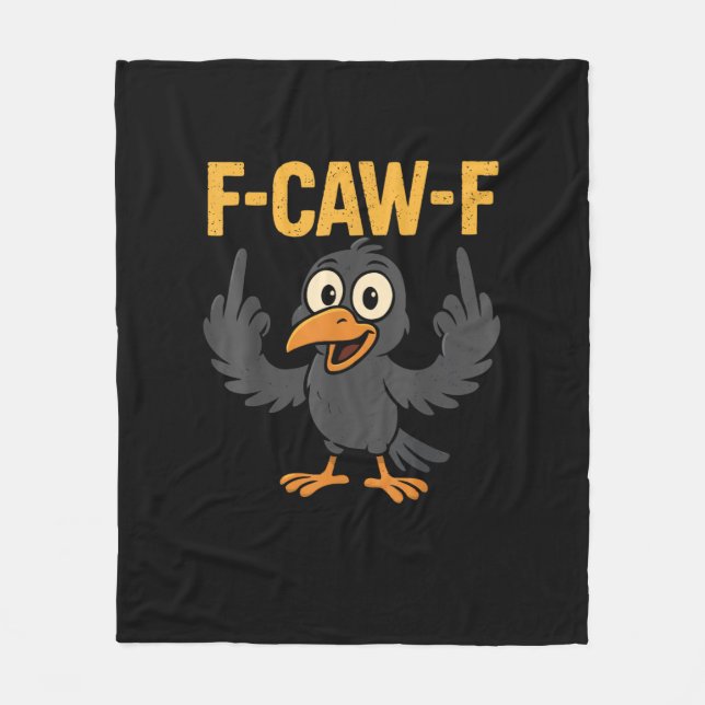 Cobertor De Velo F-Caw-F Piada Sarcástica Corvo Meme Humor (Frente)
