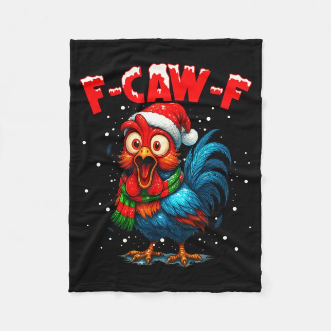 Cobertor De Velo F Caw F Rooster Christmas Fcawf Chicken Whisperer  (Frente)