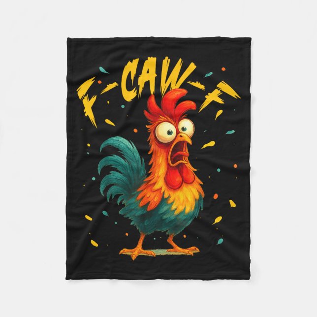 Cobertor De Velo F Caw F Rooster Funny Bird Chicken Whisperer Fawk  (Frente)