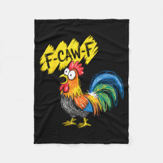 Cobertor De Velo F Caw F Rooster Funny Bird Fcawf Chicken Whisperer