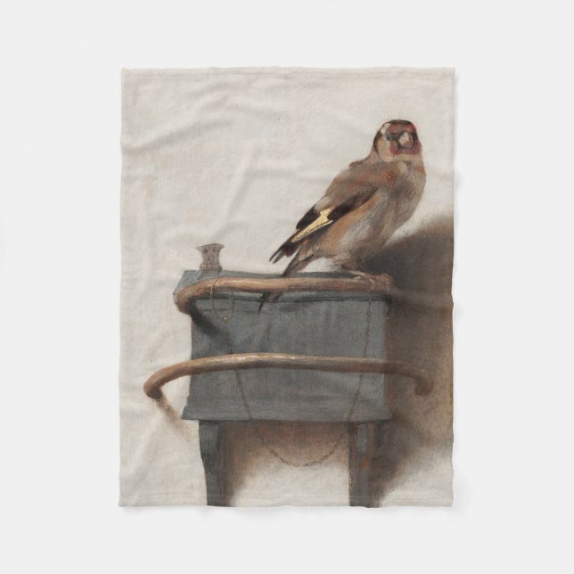 Cobertor De Velo Fabritius The Goldfinch Painting Art Impressão (Frente)