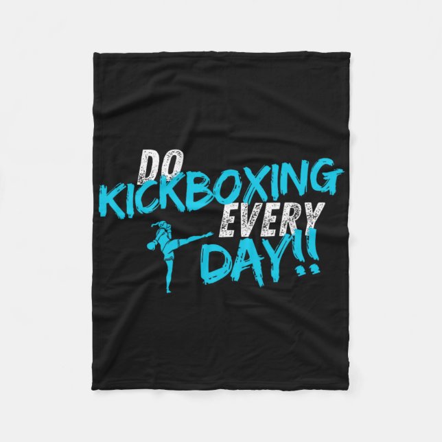 Cobertor De Velo Faça Kickboxing Todos os Dias  (Frente)