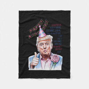 Cobertor De Velo Faça Meu Aniversário Grande Novamente Donald Trump