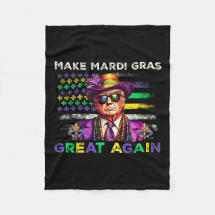 Cobertor De Velo Faça o Excelente Mardi Gras outra vez Camiseiros M