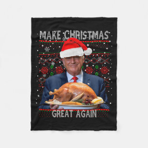 Cobertor De Velo Faça o Natal Grande Novamente Trump Pijamas Feio P