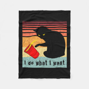 Cobertor De Velo Faça o que eu quero, Vintage Black Cat Red Cup Eng