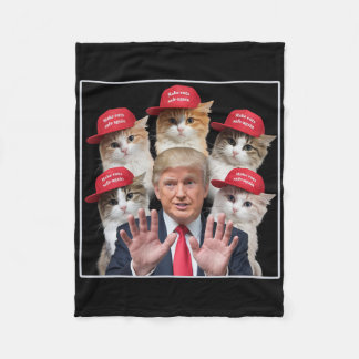 Cobertor De Velo Faça os Gatos Seguros Novamente Trump Chapéu Verme