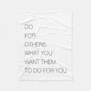 Cobertor De Velo Faça Por Outros O Que Você Quer Que Eles Faça Por