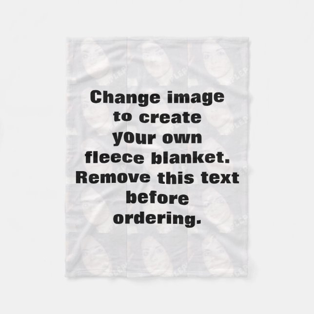 Cobertor De Velo Faça sua própria foto personalizada (Frente)