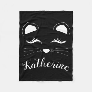 Cobertor De Velo Face de Gato Preto e Branco