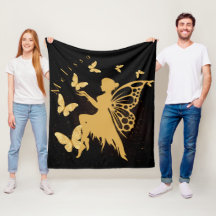 Fada de borboleta Dourada personalizada