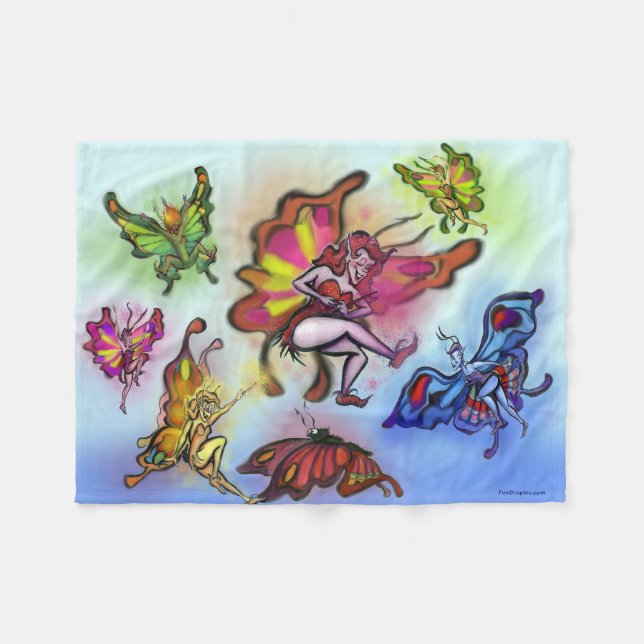 Cobertor De Velo Faeries Fleece Blanket (Frente (Horizontal))