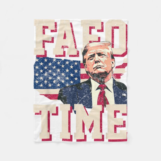 Cobertor De Velo Fafo Trump Flag Engraçado (Frente)