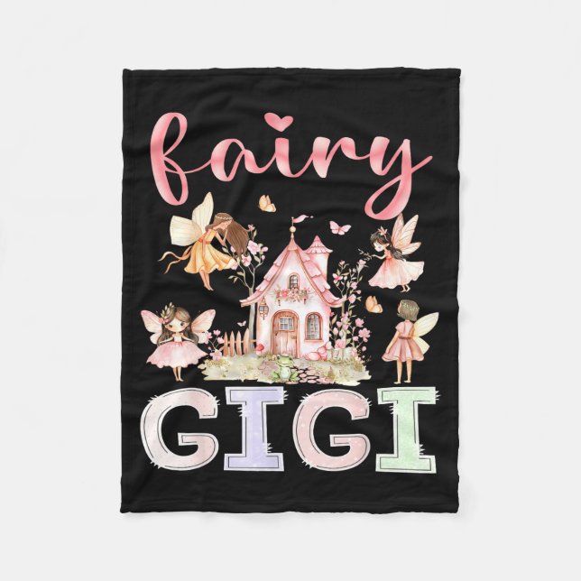Cobertor De Velo Fairy Gigi Magical Floral Funny Birthday Girl Fair (Frente)