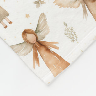 Cobertor De Velo Fairytale de Natal, Cozy Blanket Neutros Dourados